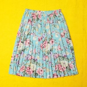 Vintage Alfred Dunner Floral Pleated Skirt